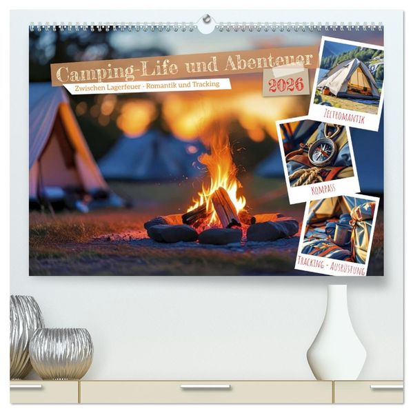 Camping-Life und Abenteuer (hochwertiger Premium Wandkalender 2026 DIN A2 quer) Kunstdruck in Hochglanz