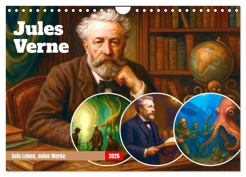 Jules Verne. Sein Leben seine Werke (Wandkalender 2026 DIN A4 quer) CALVENDO Monatskalender