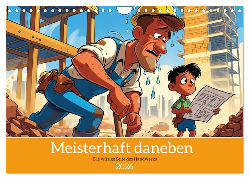 Meisterhaft daneben - Die witzige Seite des Handwerks (Wandkalender 2026 DIN A4 quer) CALVENDO Monatskalender