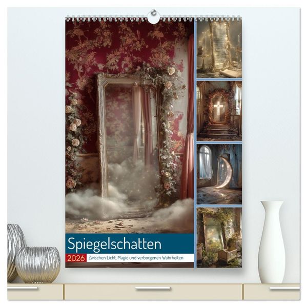 Spiegelschatten (hochwertiger Premium Wandkalender 2026 DIN A2 hoch) Kunstdruck in Hochglanz