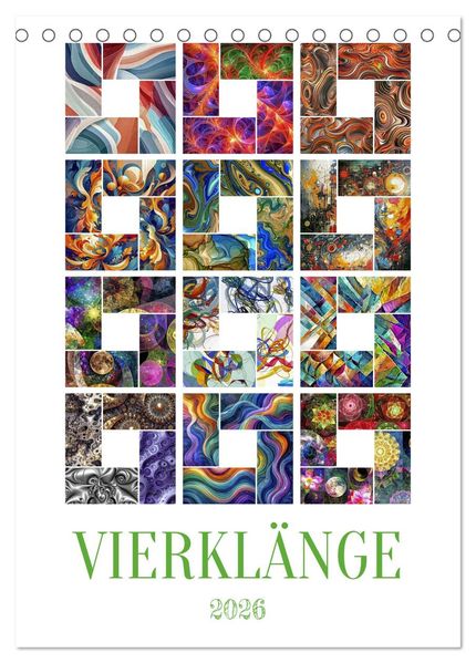 Vierklänge (Tischkalender 2026 DIN A5 hoch) CALVENDO Monatskalender