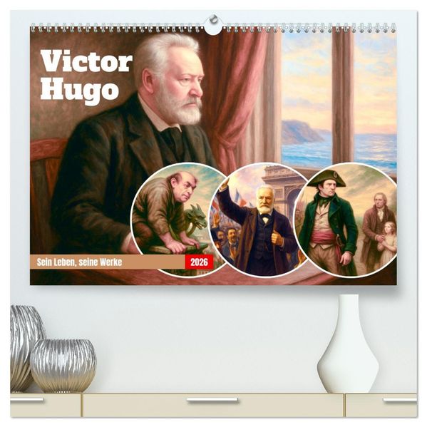 Victor Hugo (hochwertiger Premium Wandkalender 2026 DIN A2 quer) Kunstdruck in Hochglanz