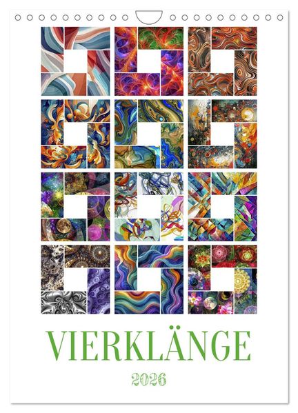 Vierklänge (Wandkalender 2026 DIN A4 hoch) CALVENDO Monatskalender
