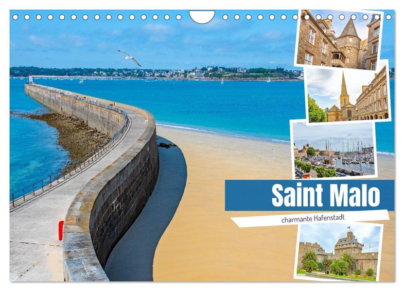 Saint Malo - charmante Hafenstadt (Wandkalender 2026 DIN A4 quer) CALVENDO Monatskalender
