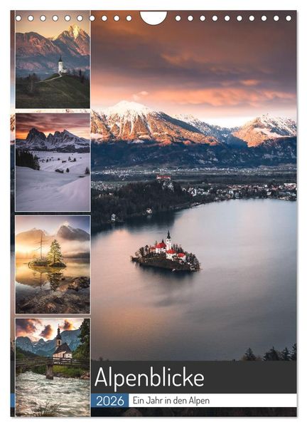 Alpenblicke - Ein Jahr in den Alpen (Wandkalender 2026 DIN A4 hoch) CALVENDO Monatskalender