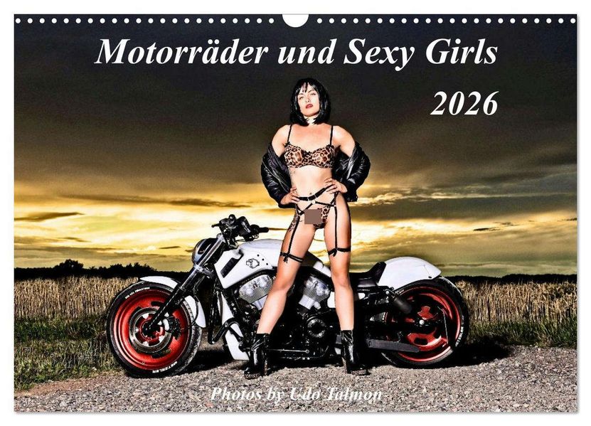 Motorräder und Sexy Girls (Wandkalender 2026 DIN A3 quer) CALVENDO Monatskalender