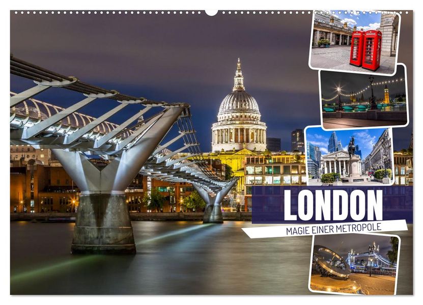 LONDON Magie einer Metropole (Wandkalender 2026 DIN A2 quer) CALVENDO Monatskalender