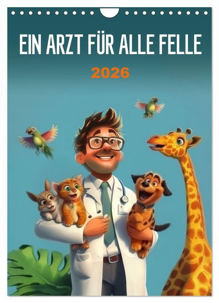 Ein Arzt für alle Felle (Wandkalender 2026 DIN A4 hoch) CALVENDO Monatskalender