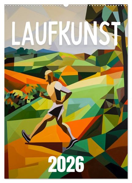 Laufkunst. (Wandkalender 2026 DIN A2 hoch) CALVENDO Monatskalender