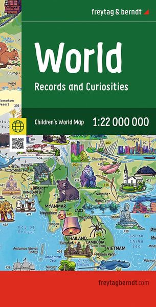 freytag & berndt Straßenkarte World map for Children 1:22 Mio.