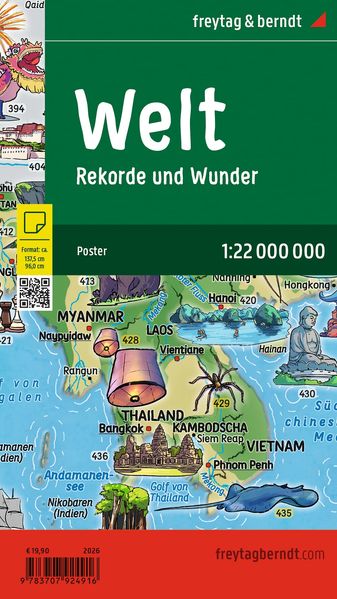freytag & berndt Poster Weltkarte für Kinder 1:22 Mio.