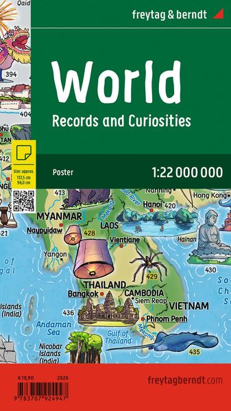 freytag & berndt Poster World map for Children english 1:22 Mio.