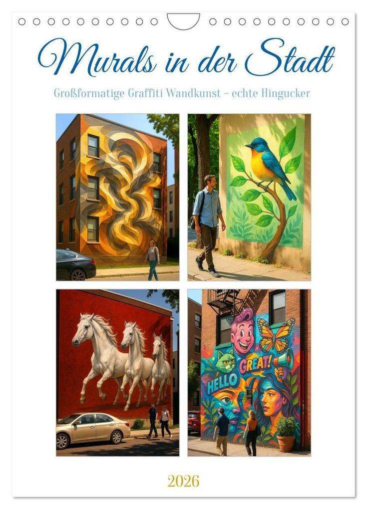 Murals in der Stadt (Wandkalender 2026 DIN A4 hoch) CALVENDO Monatskalender