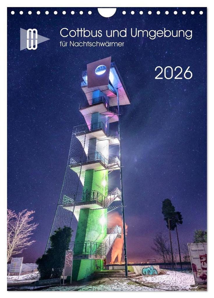 Cottbus und Umgebung für Nachtschwärmer (Wandkalender 2026 DIN A4 hoch) CALVENDO Monatskalender