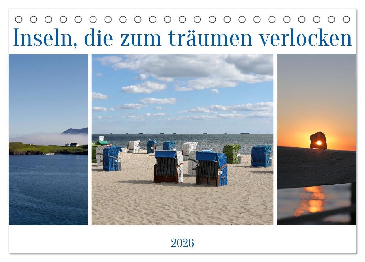 Inseln die zum träumen verlocken (Tischkalender 2026 DIN A5 quer) CALVENDO Monatskalender