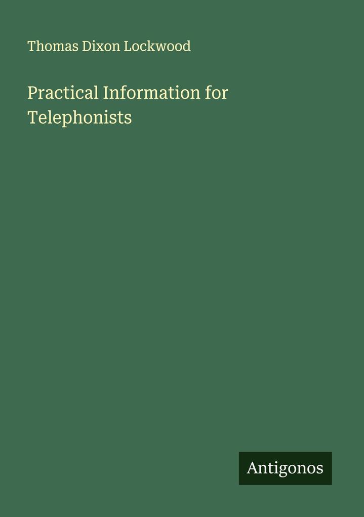 Practical Information for Telephonists