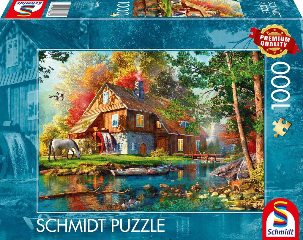 Wassermühle im Herbst