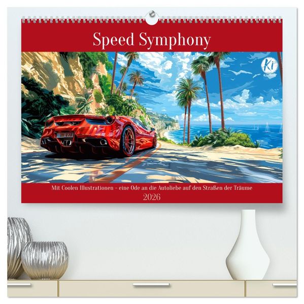 Speed Symphony (hochwertiger Premium Wandkalender 2026 DIN A2 quer) Kunstdruck in Hochglanz