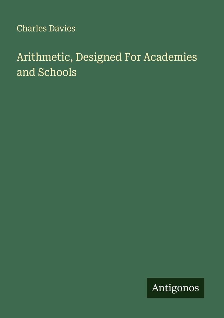 Arithmetic Designed For Academies and Schools