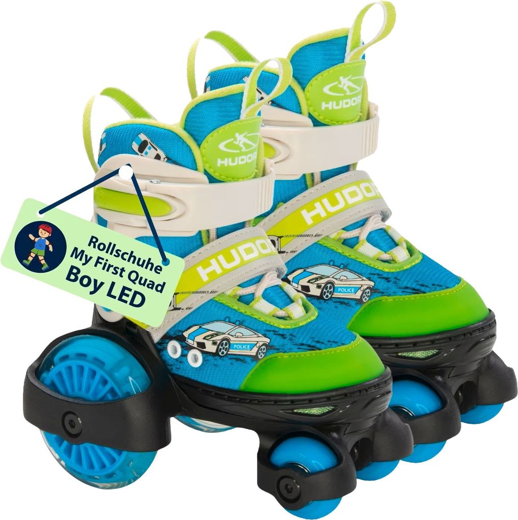 HUDORA Rollschuh My First Quad LED Boy Gr. 26-29