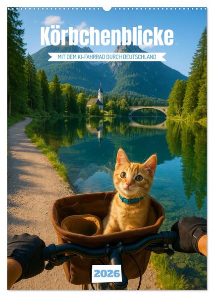 Körbchenblicke (Wandkalender 2026 DIN A2 hoch) CALVENDO Monatskalender