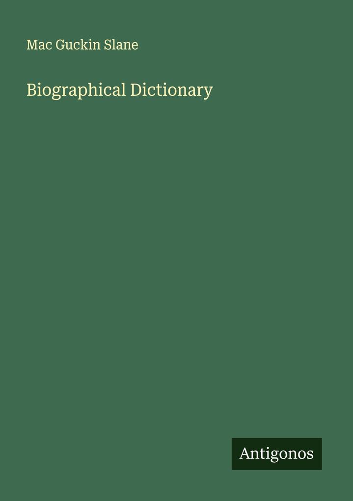 Biographical Dictionary