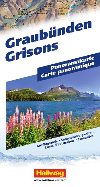 Hallwag Panoramakarte Graubünden