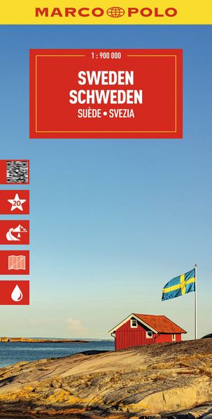 MARCO POLO Reisekarte Schweden 1:900.000
