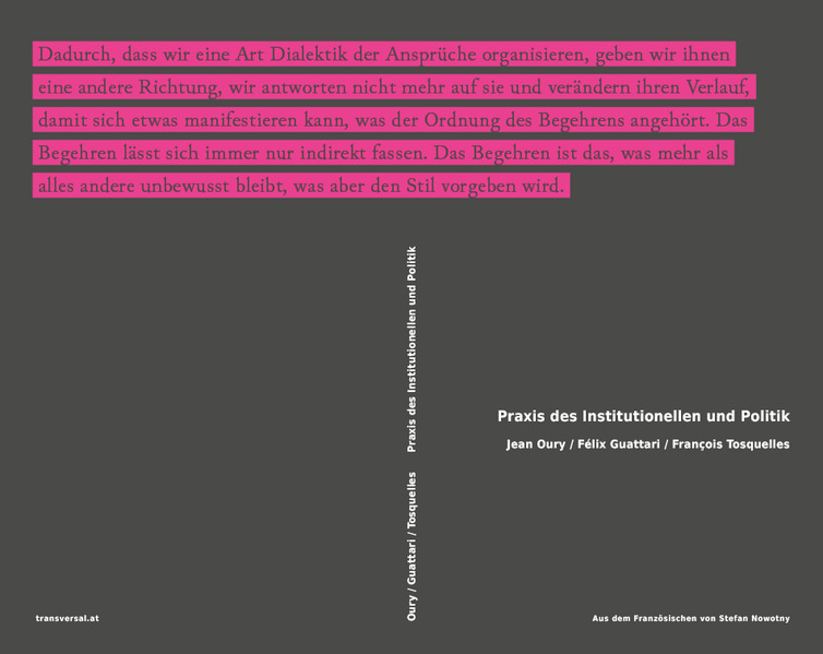 Praxis des Institutionellen und Politik