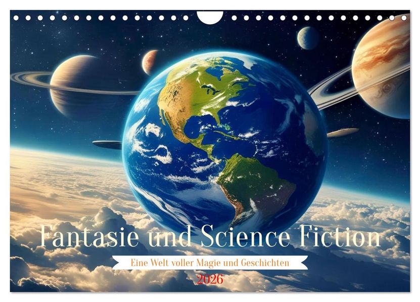 Fantasie und Science Fiction (Wandkalender 2026 DIN A4 quer) CALVENDO Monatskalender
