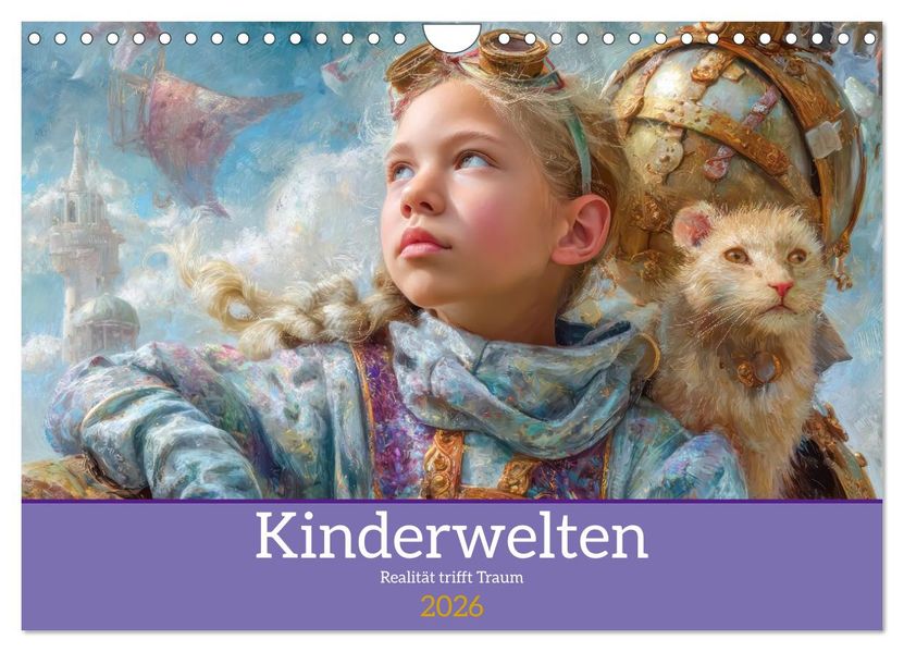Kinderwelten - Realität trifft Traum (Wandkalender 2026 DIN A4 quer) CALVENDO Monatskalender