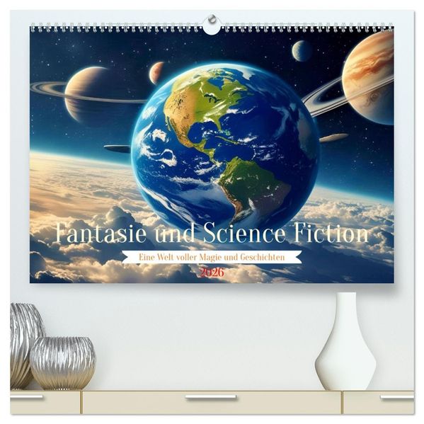 Fantasie und Science Fiction (hochwertiger Premium Wandkalender 2026 DIN A2 quer) Kunstdruck in Hochglanz
