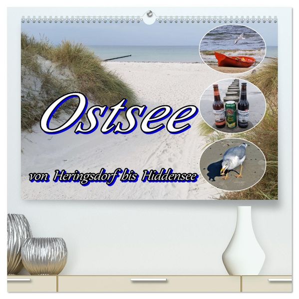 Ostsee von Heringsdorf bis Hiddensee (hochwertiger Premium Wandkalender 2026 DIN A2 quer) Kunstdruck in Hochglanz