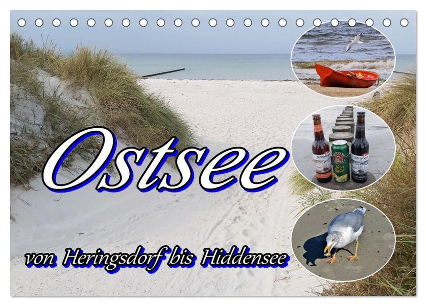 Ostsee von Heringsdorf bis Hiddensee (Tischkalender 2026 DIN A5 quer) CALVENDO Monatskalender