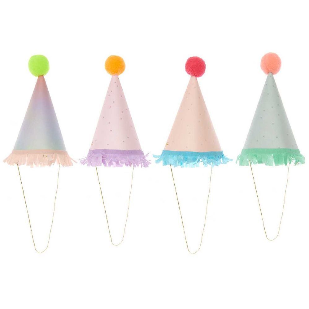 Mini-Partyhüte Futschikato 8 Stk 14 cm x Ø 8 cm 210 g/m² inkl. 30 cm Elasticband