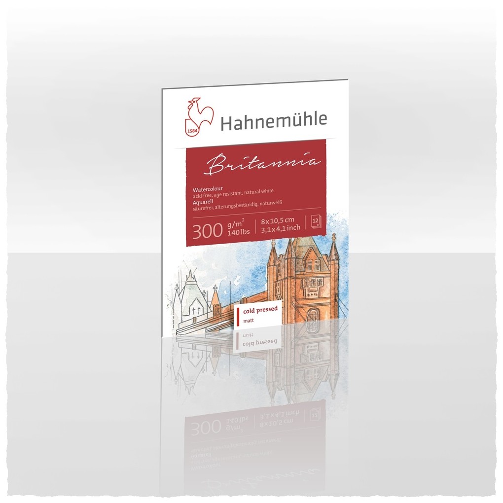 Hahnemühle Miniblock Britannia 300g/m² matt 8 x 105 cm/12 Blatt