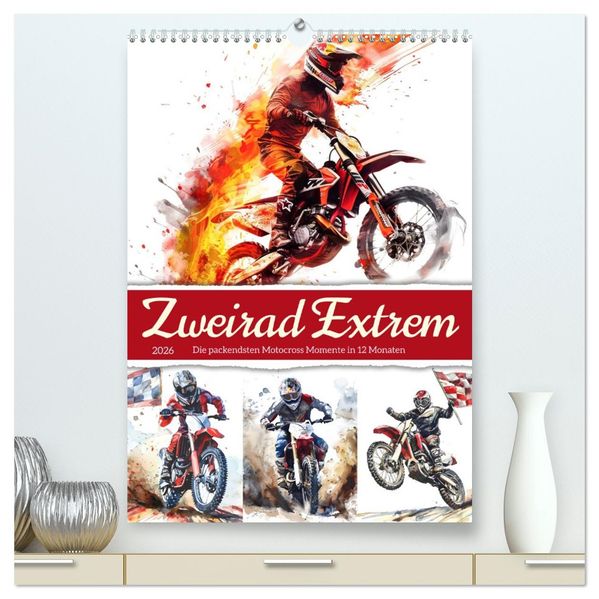 Zweirad Extrem (hochwertiger Premium Wandkalender 2026 DIN A2 hoch) Kunstdruck in Hochglanz