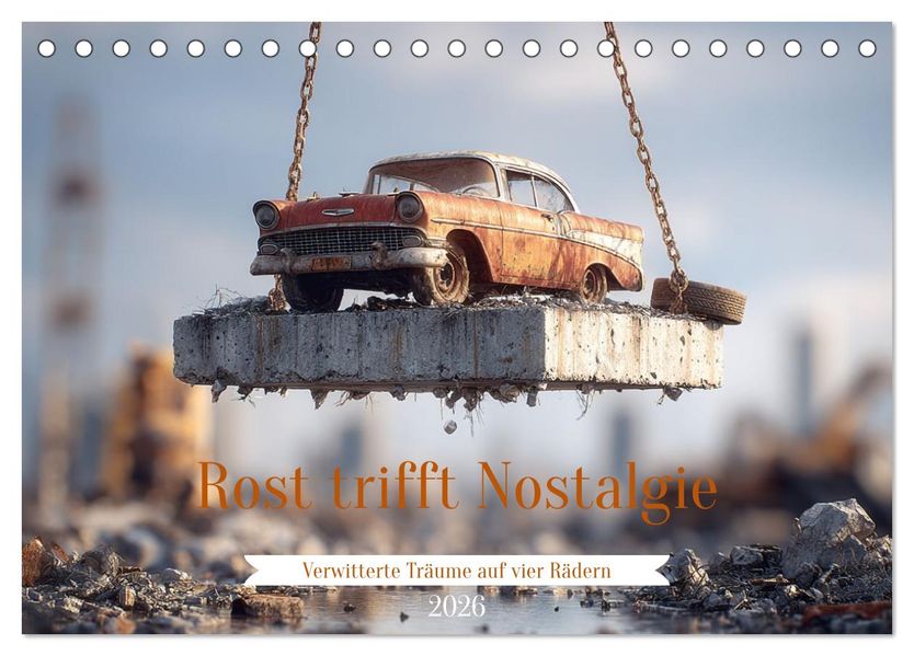 Rost trifft Nostalgie (Tischkalender 2026 DIN A5 quer) CALVENDO Monatskalender