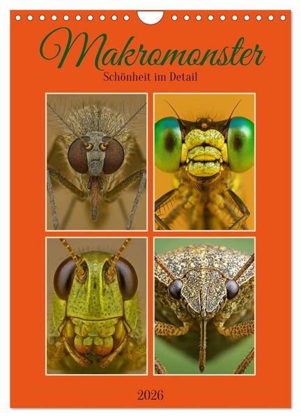 Makromonster - Schönheit im Detail (Wandkalender 2026 DIN A4 hoch) CALVENDO Monatskalender