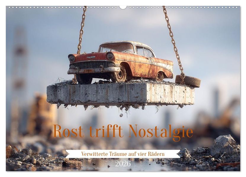 Rost trifft Nostalgie (Wandkalender 2026 DIN A2 quer) CALVENDO Monatskalender