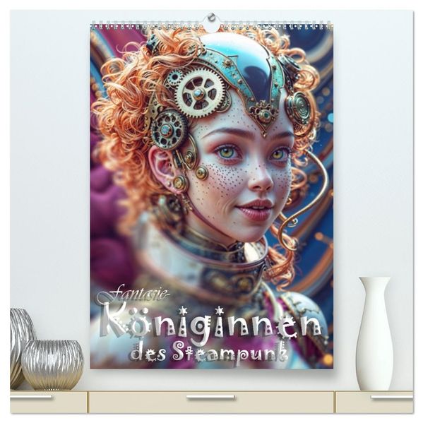 Fantasie-Königinnen des Steampunk - Digitale Kunst (hochwertiger Premium Wandkalender 2026 DIN A2 hoch) Kunstdruck in Hochglanz