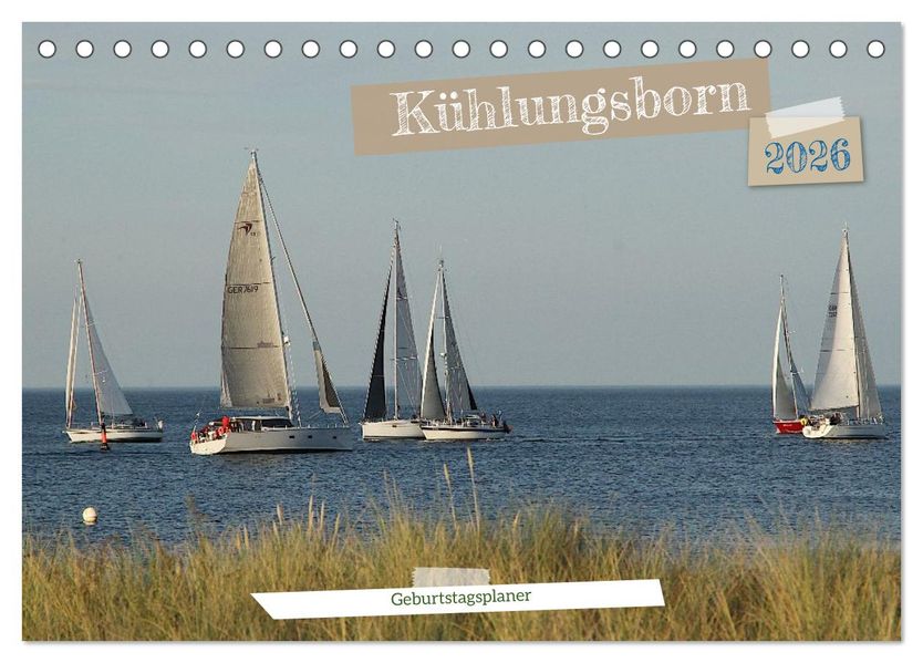 Kühlungsborn Geburtstagsplaner (Tischkalender 2026 DIN A5 quer) CALVENDO Monatskalender