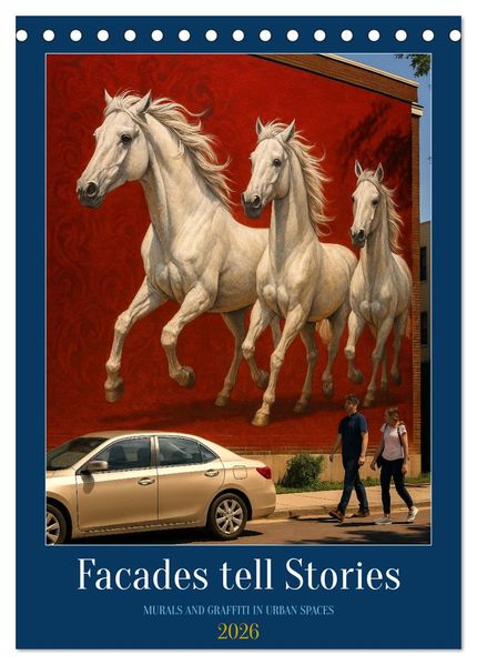 Facades tell Stories (Desk Calendar 2026 DIN A5 portrait) CALVENDO 12 Month DeskCalendar