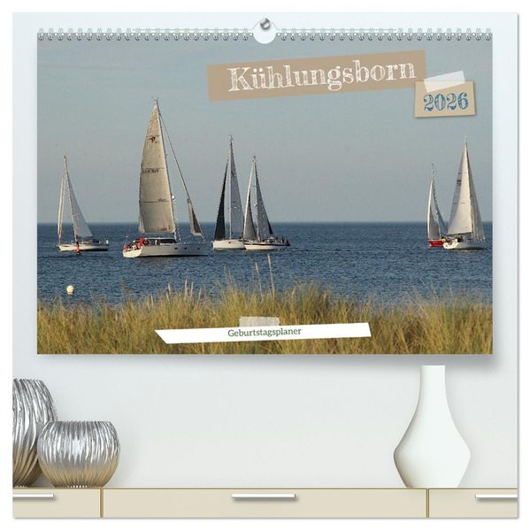 Kühlungsborn Geburtstagsplaner (hochwertiger Premium Wandkalender 2026 DIN A2 quer) Kunstdruck in Hochglanz