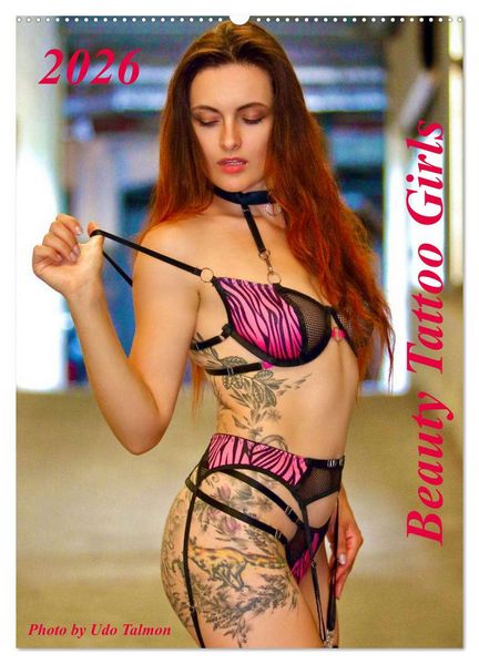 Beauty Tattoo Girls (Wandkalender 2026 DIN A2 hoch) CALVENDO Monatskalender