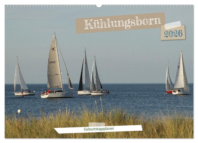 Kühlungsborn Geburtstagsplaner (Wandkalender 2026 DIN A2 quer) CALVENDO Monatskalender