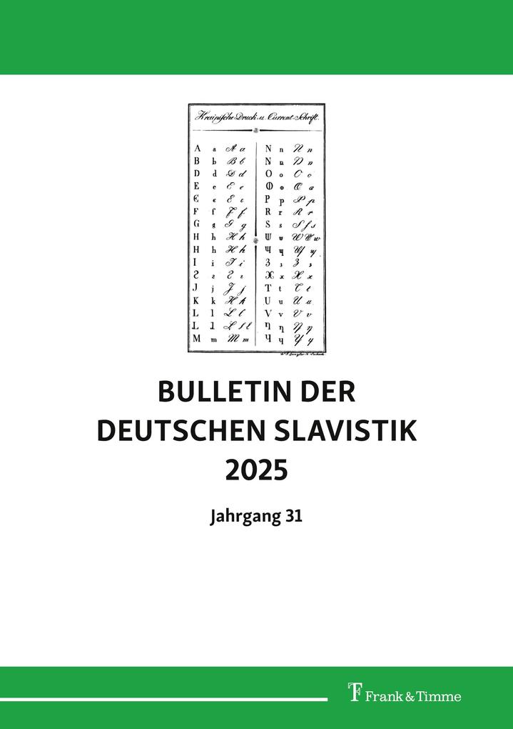 Bulletin der deutschen Slavistik 2025