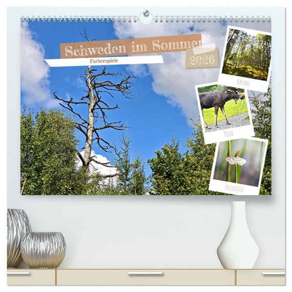 Schweden im Sommer (hochwertiger Premium Wandkalender 2026 DIN A2 quer) Kunstdruck in Hochglanz