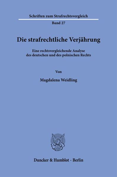 Die strafrechtliche Verjährung