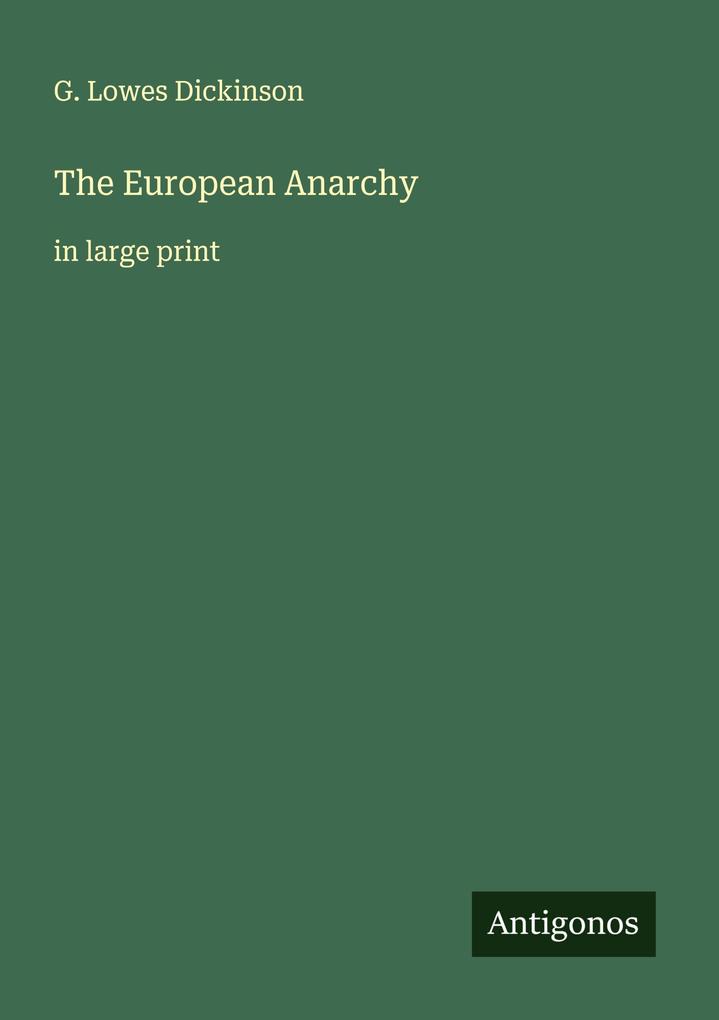 The European Anarchy